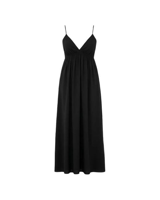 ELEH Black V-Neck Midi Dress