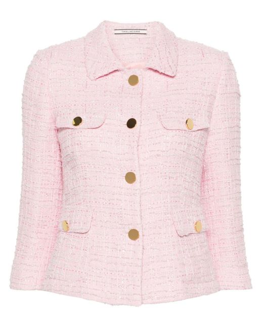 India tweed jacket Tagliatore en coloris Pink