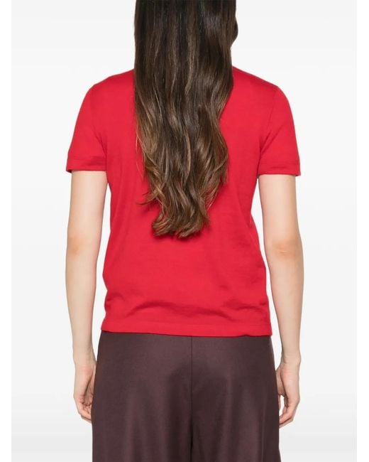 Bompard Red T-Shirt À Encolure Ronde