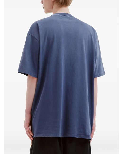 AFTERMATHS Blue Rope-Logo T-Shirt for men