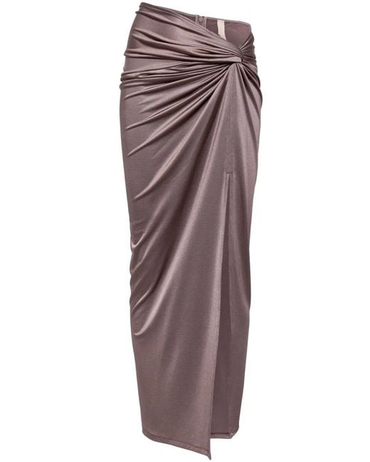 Oude Waag Purple Gathered Detail Dress