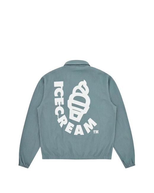 ICECREAM Blue Logo Graphic Zip Jacket for men