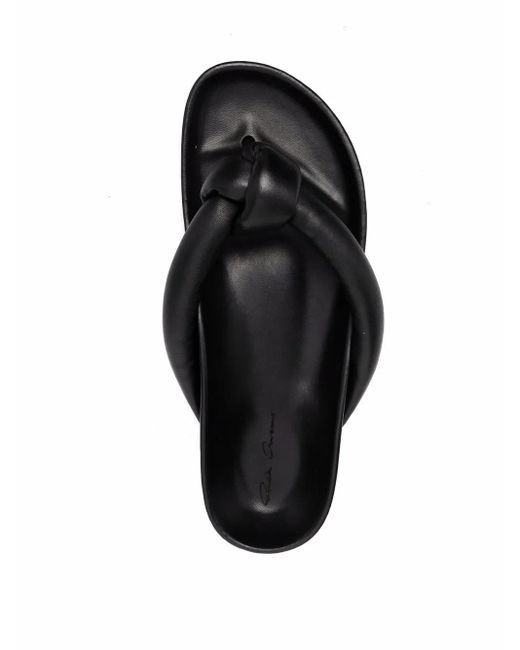 Rick Owens White Padded Knot-Detail Sandals