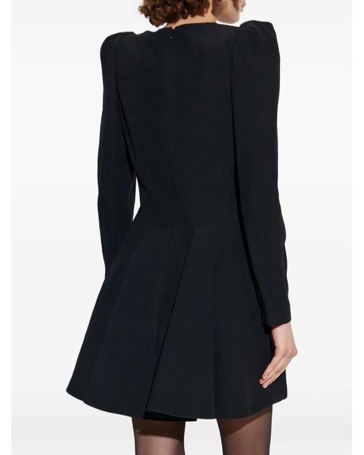 McQueen Black Long-Sleeve Mini Dress