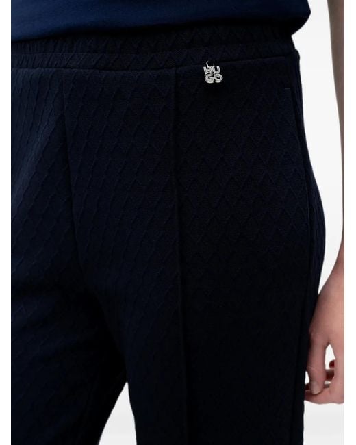 HUGO Blue Nadrid Straight-Fit Tracksuit Bottoms