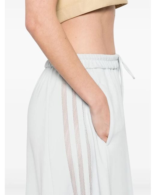 Y-3 White 3-Stripes Midi Skirt