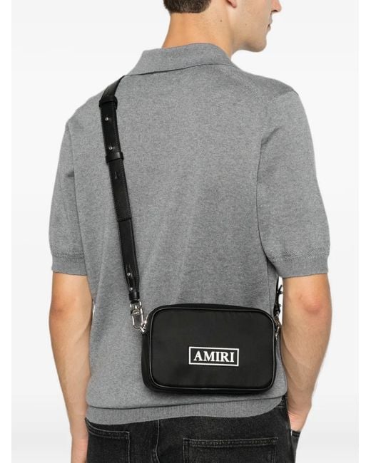 Amiri Black Sac Porté Épaule À Patch Logo for men