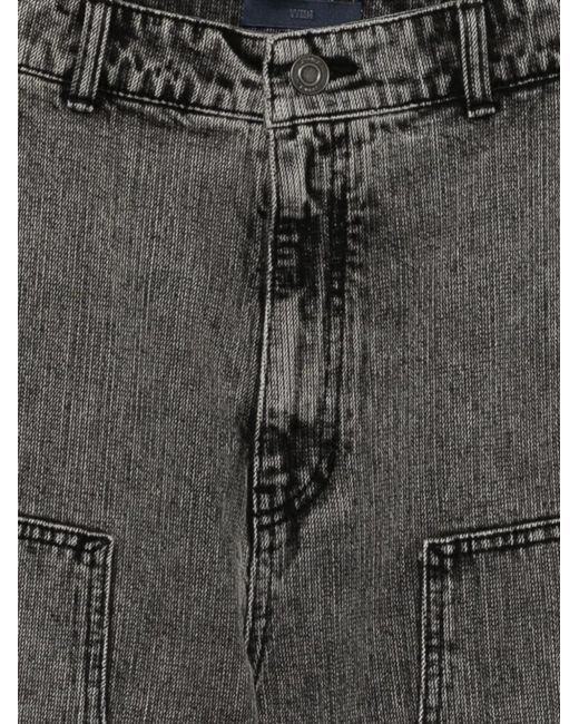 Juun.J Gray Short En Jean À Double Panneau for men