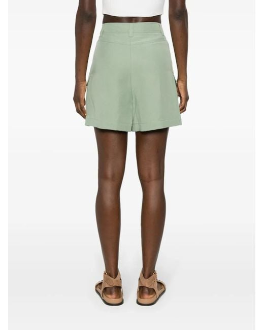 Woolrich Green Pleated Cargo Shorts