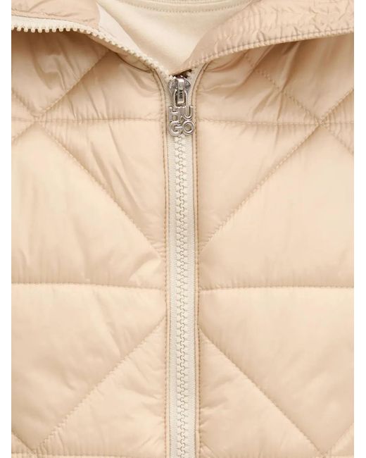 HUGO Natural Gesteppte Kapuzenjacke