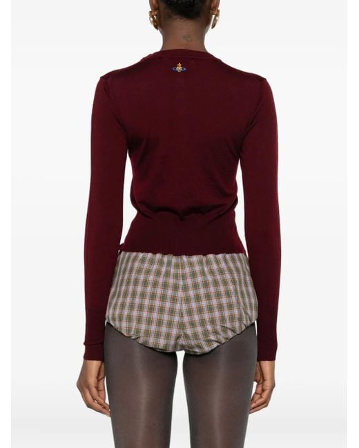 Vivienne Westwood Red Tit Button Detail Jumper