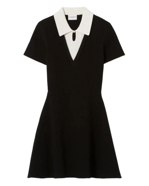 Vestido con cuello en contraste Claudie Pierlot de color Black