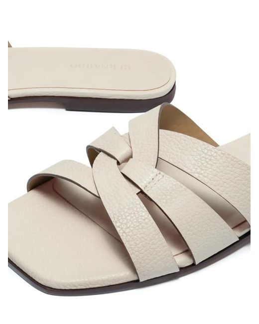 Bernardo White Oxford Woven Flat Sandals