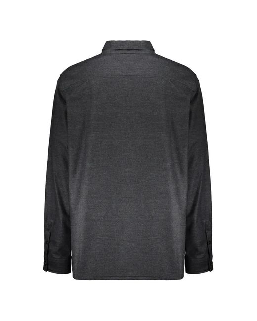Moorer Black Meyer Button-Up Shirt Jacket for men