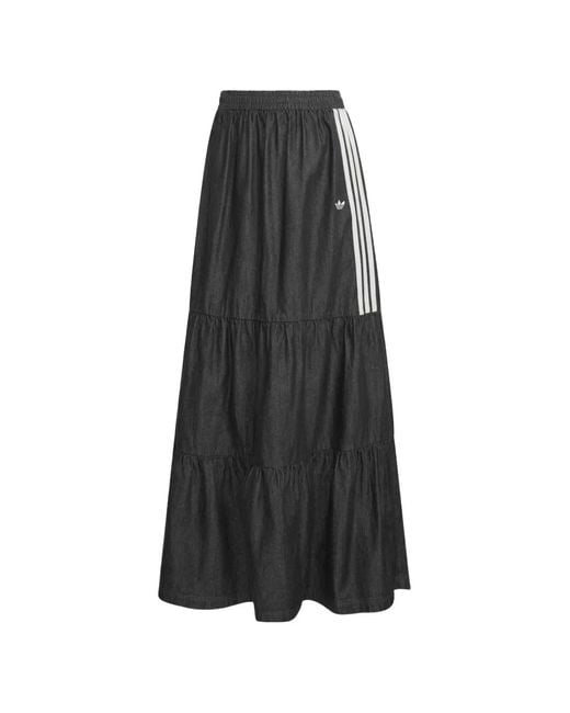 Adidas Maxi-Spijkerrok in het Black