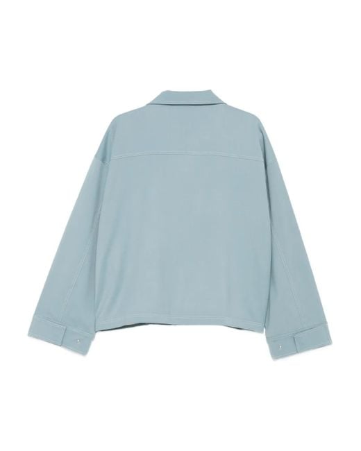 Bonsai Blue Pocket-Detail Zip-Front Jacket for men