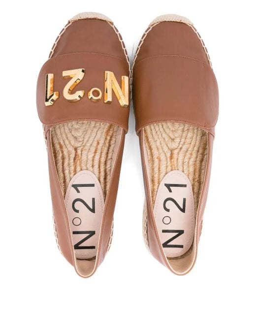 N°21 Brown Leather Espadrilles