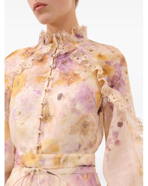 Blusa Memento con estampado floral Zimmermann de color Pink