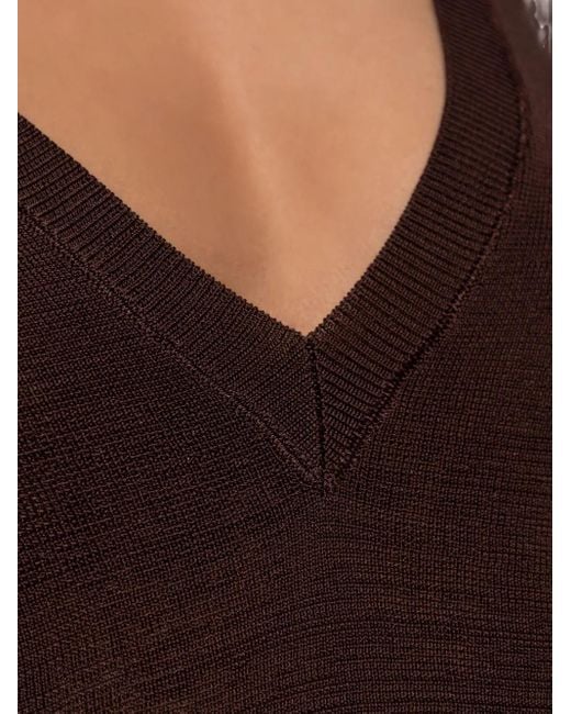 Entire studios Purple V-Neck Long-Sleeve Midi Dress