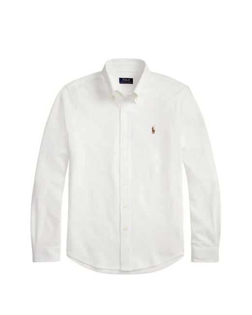 Polo Ralph Lauren White Button Down Long Sleeve Shirt for men