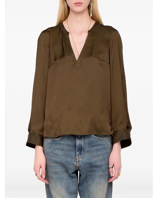 Zadig & Voltaire Natural Torny Satin Tunic