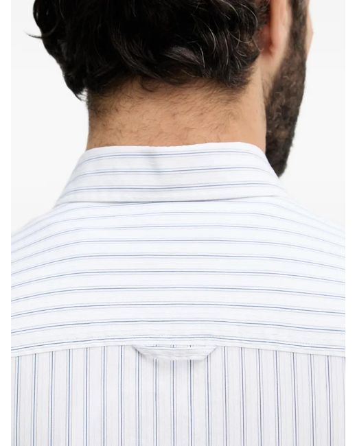 Guess White Logo-Embroidered Shirt for men