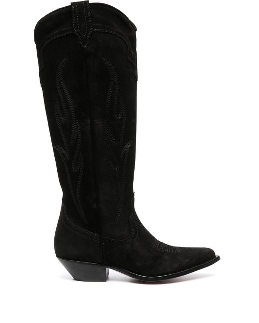 Sonora Boots 40mm Western-style Suede Boots in Black | Lyst