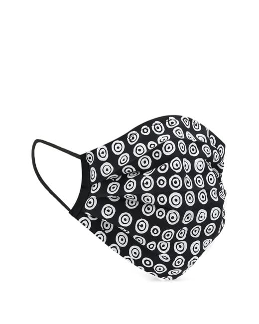 10 Corso Como White Mundschutzmaske Mit Kreis-Print