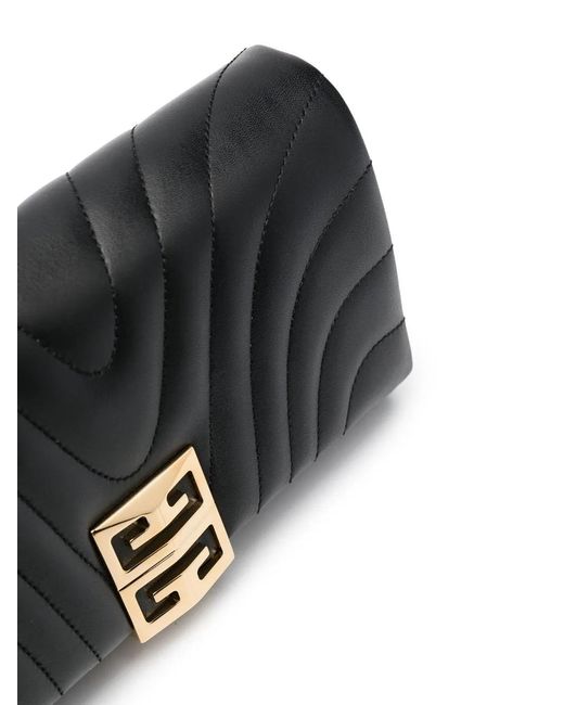 Givenchy Black Gesteppte Schultertasche Mit Logo