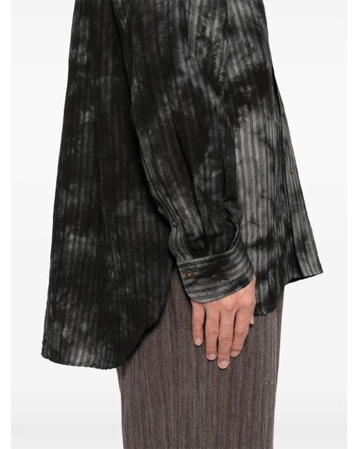 CALMLENCE Black Striped Shirt for men
