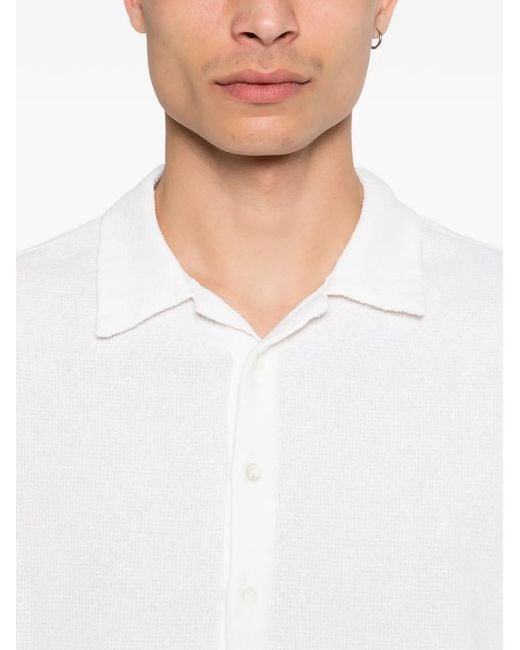 Barena White Polo À Col Pointu for men