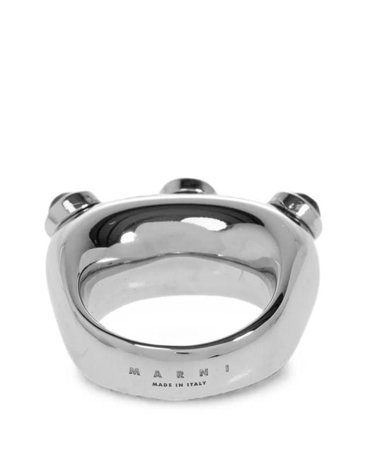 Marni Gray Ring Mit Perlen
