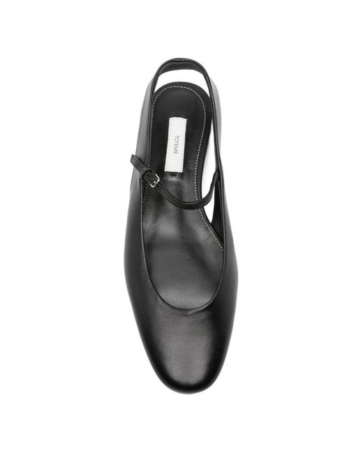 Totême White Slingback Nappa Mary Janes
