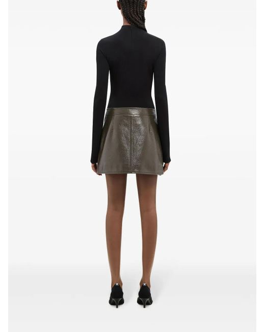 Courreges Green Reedition Vinyl Mini Skirt