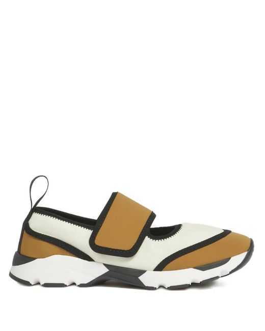 Marni White Mary Jane Running Sneakers