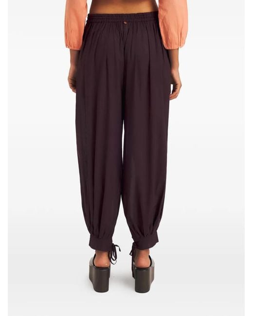 Antik Batik Purple Fruti Drawstring-Waist Sarouel Trousers
