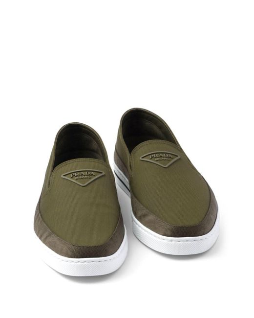 Prada Re-Nylon Slip-On-Sneakers in Green für Herren