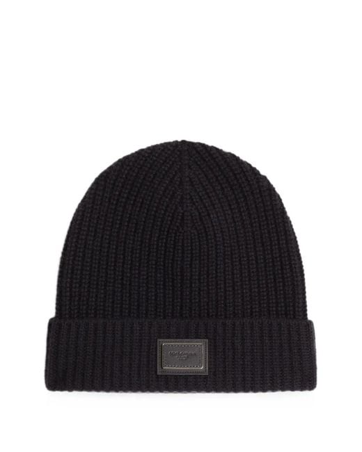 Dolce & Gabbana Black Cashmere Hat for men
