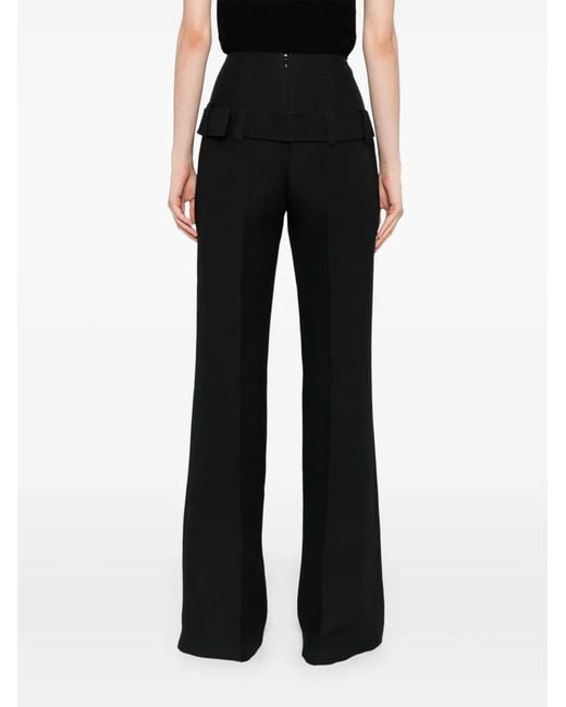 Isabel Sanchis Black Macar High-Waisted Trousers