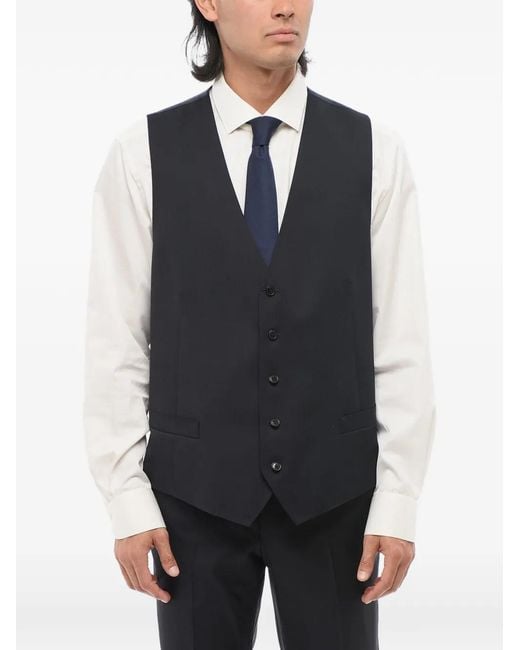 Corneliani Blue Leader Buttoned Waistcoat for men