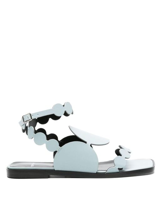 Pierre Hardy White Bulles Leather Sandals