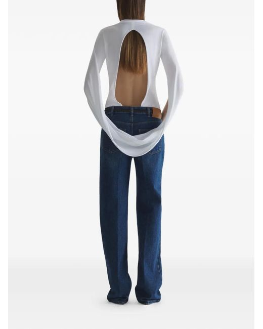 Mugler Gray Cascade Loop T-Shirt