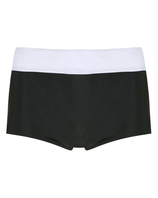 Amir Slama Black Panelled Two-Tone Swimming Trunks for men