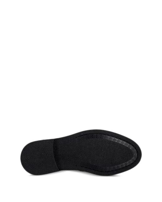 Filling Pieces Black Logo-Detail Loafers for men