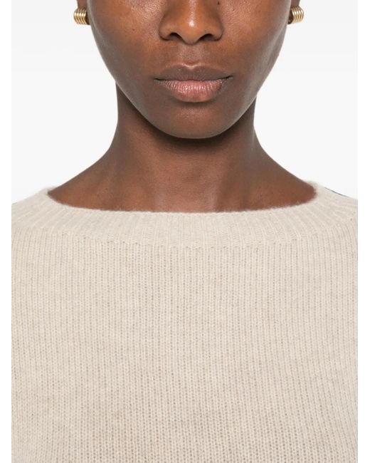 Bompard White Crew-Neck Sweater