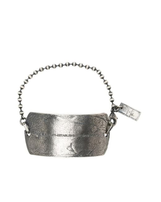 Julius Dog Tag Armband in Metallic für Herren