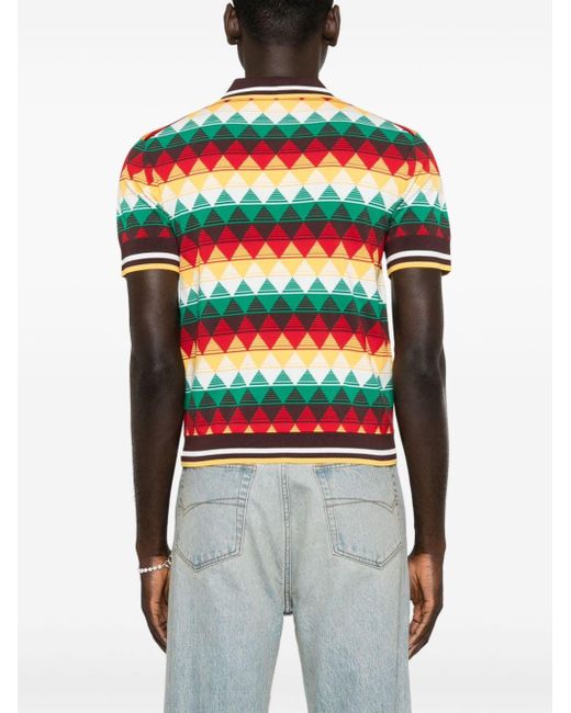 Casablancabrand Poloshirt Met Geometrische Print in het Multicolor voor heren