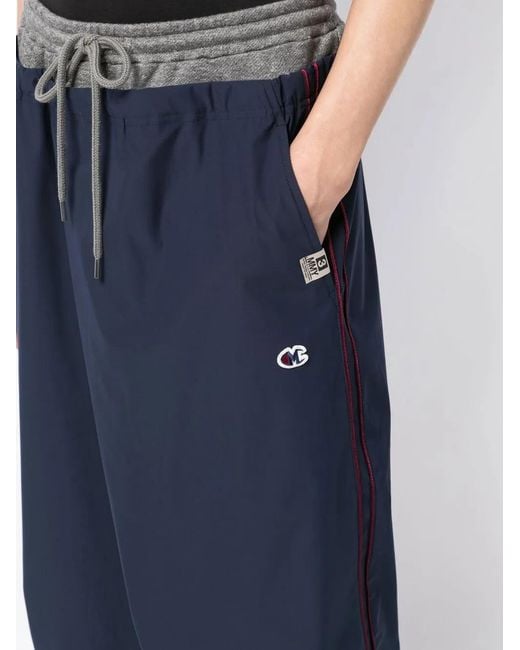 Maison Mihara Yasuhiro Blue Straight-Leg Track Pants for men