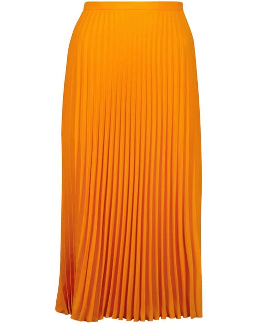 MM6 by Maison Margiela Orange Jupe À Design Plissé