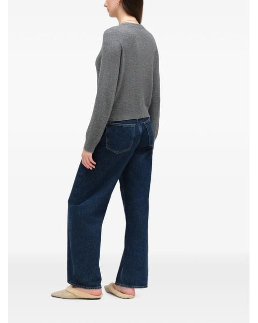 Chinti & Parker Gray Crew-Neck Cardigan